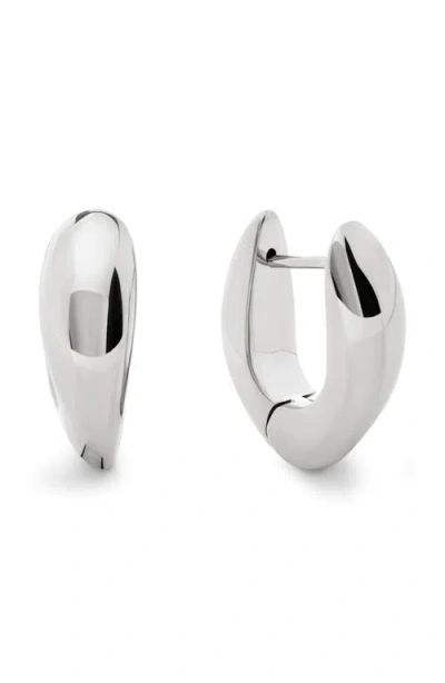 Monica Vinader Nura Reef Medium Hoop Earrings In Metallic