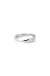 Monica Vinader Nura Reef Stacking Ring In Silver
