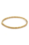 Monica Vinader Gold Nura Teardrop Bangle In 18ct Gold Vermeil