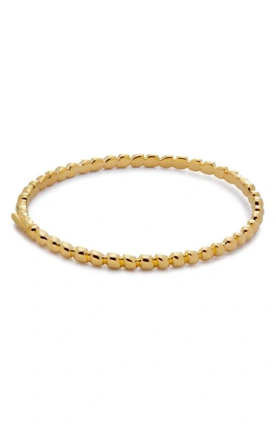 Monica Vinader Gold Nura Teardrop Bangle In 18ct Gold Vermeil