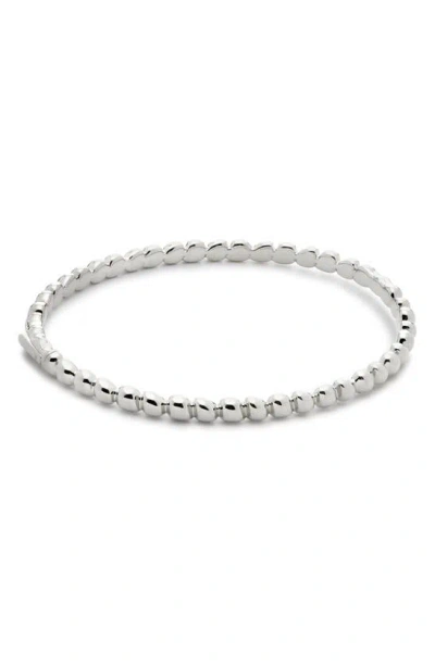 Monica Vinader Nura Teardrop Bangle Bracelet In Silver