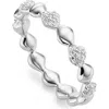 Monica Vinader Sterling Silver Nura Teardrop Mixed Eternity Diamond Ring Diamond In Silver/diamond