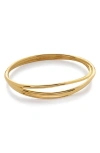 Monica Vinader Nura Wrap Bangle In Yellow Gold