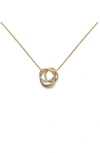 Monica Vinader Nura Wrap Lab Grown Diamond Pendant Necklace In Metallic