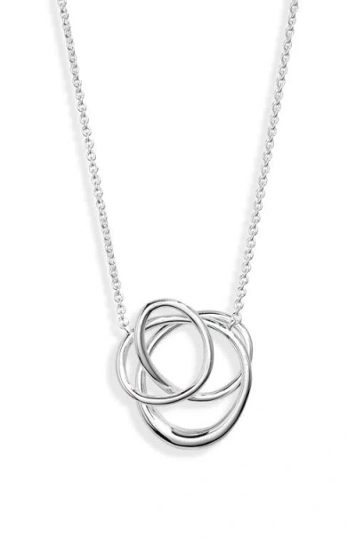 Monica Vinader Nura Wrap Pendant Necklace In Silver