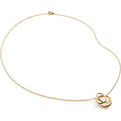 Monica Vinader Nura Wrap Pendant Necklace In 18ct Gold Vermeil