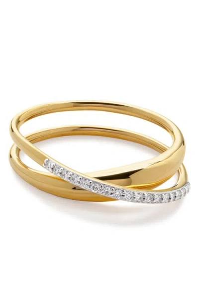Monica Vinader Nura Wrap Ring In Yellow Gold