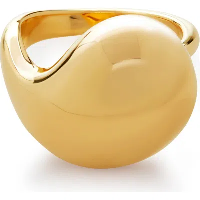 Monica Vinader Nura Wrap Ring In 18ct Gold Vermeil/ster Silver