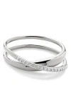 Monica Vinader Nura Wrap Ring In Sterling Silver