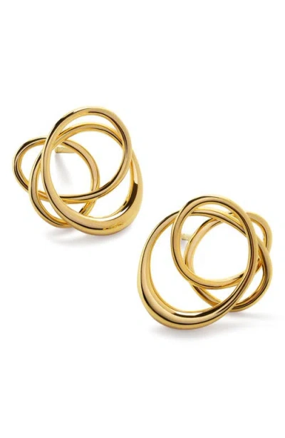Monica Vinader Nura Wrap Stud Earrings