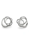 Monica Vinader Nura Wrap Stud Earrings In Metallic