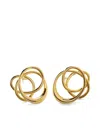 Monica Vinader Nura Wrap Stud Earrings In Gold