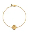 Monica Vinader Gold Initial Stamp O Chain Bracelet In Gold