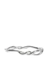 Monica Vinader Ochre Twisted Bangle In Silver