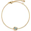 Monica Vinader Gold Odyssey Gemstone Chain Bracelet Aquamarine In Gold
