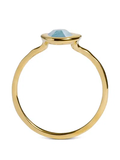Monica Vinader Odyssey Aquamarine Ring In Gold