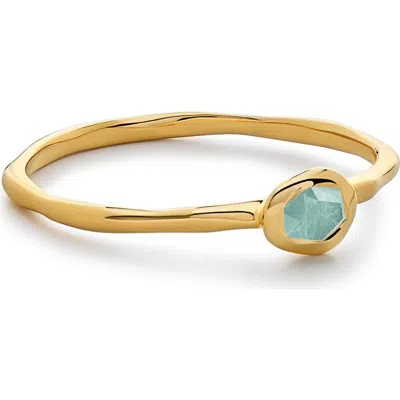 MONICA VINADER MONICA VINADER ODYSSEY AQUAMARINE STACKING RING