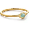 Monica Vinader Odyssey Aquamarine Stacking Ring In Gold