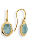 Monica Vinader Womens Blue Odyssey 18ct Yellow-gold Vermeil And Aquamarine Drop Earrings In Blue