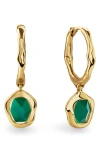 Monica Vinader Odyssey Drop Huggie Hoop Earrings In Multi
