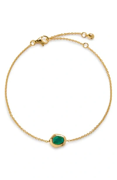 MONICA VINADER MONICA VINADER ODYSSEY GREEN ONYX CHAIN BRACELET