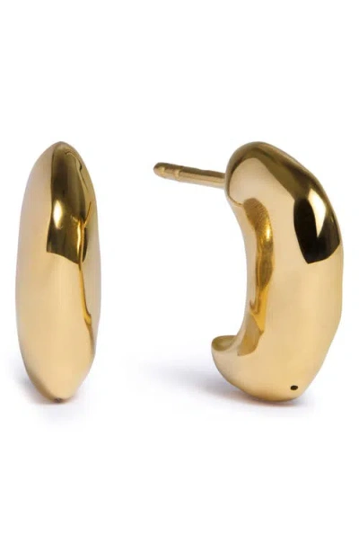 Monica Vinader Womens Odyssey Medium 18ct Yellow Gold Vermeil Hoop Earrings