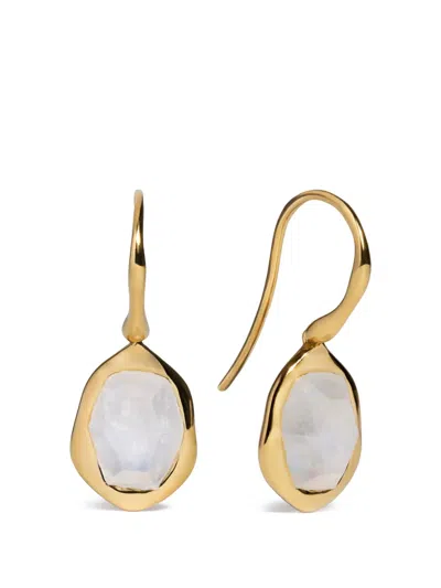 Monica Vinader Odyssey Moonstone Earrings In Gold