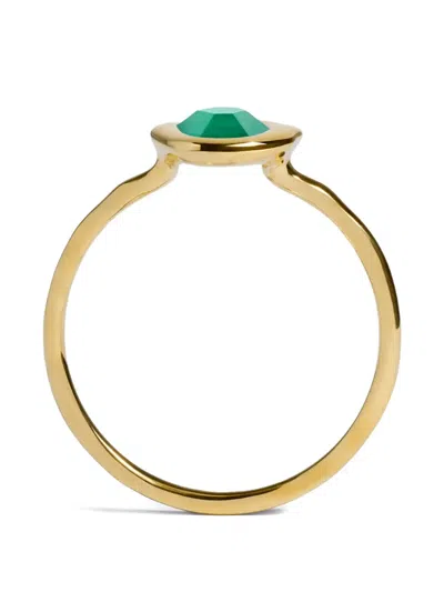 Monica Vinader Odyssey Onyx Ring In Gold