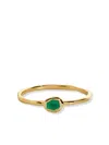 Monica Vinader Womens Green Odyssey 18ct Gold Vermeil-plated 925 Sterling Silver And Onyx Stacking Ring In Gold
