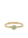 Monica Vinader Odyssey Aquamarine Stacking Ring In Gold