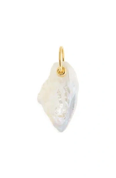 Monica Vinader One Of A Kind Baroque Pearl Pendant In Gold