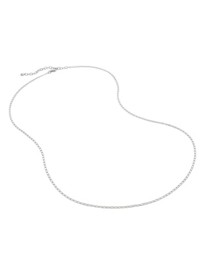 Monica Vinader Open Link Necklace In Silver