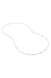 Monica Vinader Womens Sterling Silver Orbit Fine Oval Station Sterling-silver Necklace In Sterling Silver