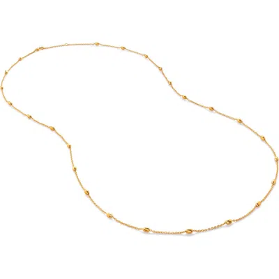 Monica Vinader Orbit Gold Vermeil-plated Necklace In 18k Gold Vermeil