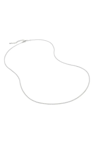 Monica Vinader Oval Link Chain Necklace In Sterling Silver