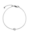 Monica Vinader Sterling Silver Pear Diamond Chain Bracelet Lab Grown Diamond In Metallic