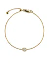 Monica Vinader Gold Pear Diamond Chain Bracelet Lab Grown Diamond In Gold