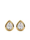 Monica Vinader Lab Grown Diamond Pear Stud Earrings In Gold