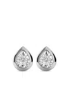 Monica Vinader Womens Pear-shaped 0.13ct Lab-grown Diamond And Sterling-silver Stud Earrings In Metallic