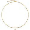 Monica Vinader Solitaire Lab Grown Diamond Pendant Snake Chain Necklace