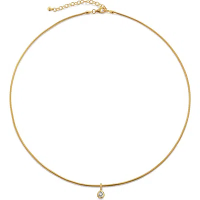 MONICA VINADER MONICA VINADER PEAR-SHAPED LAB GROWN DIAMOND PENDANT SNAKE CHAIN NECKLACE