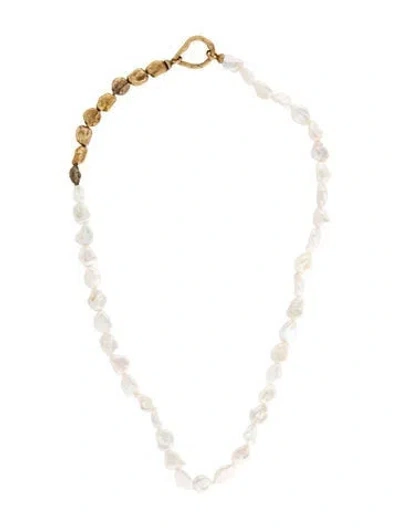 Pre-owned Monica Vinader Pearl Necklace, 18" In Multi