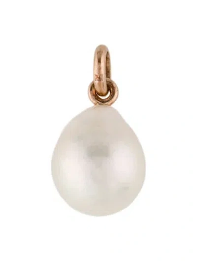Pre-owned Monica Vinader Pearl Nura Pendant, 1" In Multi