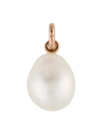 Pre-owned Monica Vinader Pearl Nura Pendant, 1" In Multi