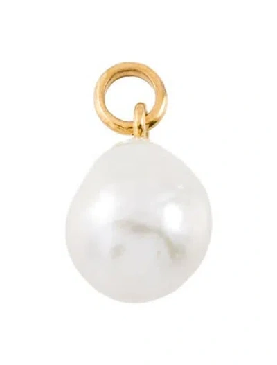 Pre-owned Monica Vinader Pearl Nura Pendant In Multi
