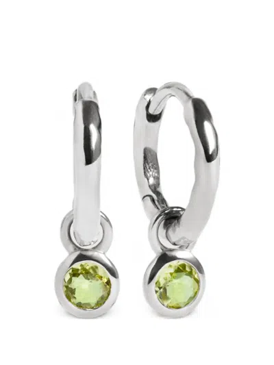 Monica Vinader Birthstone Huggie Hoop Earrings In Metallic