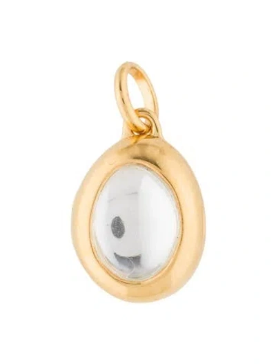 Pre-owned Monica Vinader Quartz Birthstone Locket Pendant, 0.75" In Multi