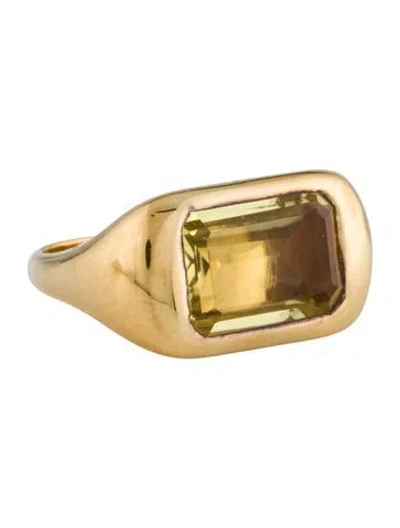 Pre-owned Monica Vinader Quartz Power Cocktail Ring In Multi