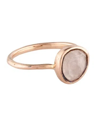 Pre-owned Monica Vinader Quartz Siren Gemstone Cocktail Ring In Multicolor
