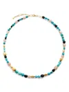 Monica Vinader Beaded Stone Necklace In Multi